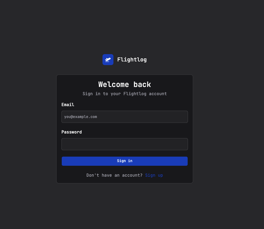Sign-in page